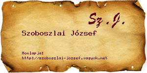 Szoboszlai József névjegykártya