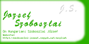 jozsef szoboszlai business card