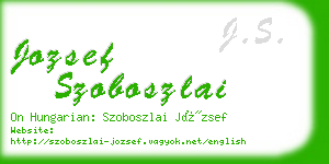 jozsef szoboszlai business card